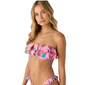 O'Neill Cabana Floral Diaz Bandeau Top NWT Size Small